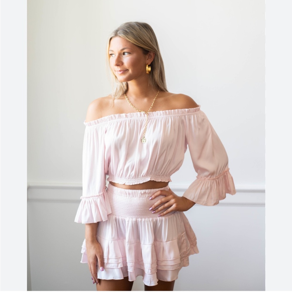 SHUG silk pink skirt
